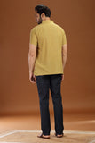 MUSTURD DOBBY COTTON SHORT KURTA HALF SLEEVES