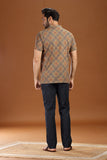 PRINTED COTTON SHORT KURTA HALF SLEEVES