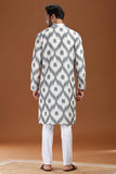 HANDWOVEN IKAT FINE COUNT COTTON LONG KURTA