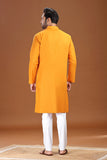 MUSTURD LINEN COTTON LONG KURTA