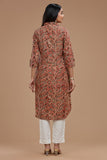 HANDBLOCK KALAMKARI WOMEN KURTA WITH COLLAR