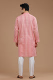 PINK COTTON DOBBY LONG KURTA