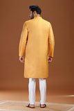 BEIGE VISCOSE SILK LONG KURTA