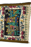 SRIKALAHASTI PEN KALAMKARI NATURAL DYED NELLORE SILK ZARI BORDER SAREE