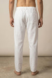 Men’s cotton pyjama with zipper fly, belt loops and half elastic waist
