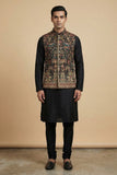 Luxury Jacquard Pashmina inspired  Waistcoat for Men in Traditional Indian Pattern