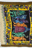 SRIKALAHASTI PEN KALAMKARI NATURAL DYED NELLORE SILK ZARI BORDER SAREE