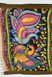 SRIKALAHASTI PEN KALAMKARI NATURAL DYED NELLORE SILK ZARI BORDER SAREE