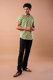 BLOCKPRINT SHIRT HALF SLIM FIT