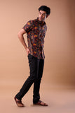 BLOCKPRINT SHIRT HALF SLIM  FIT