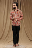 KALAMKARI BLOCK PRINT SHIRT REGULAR FIT