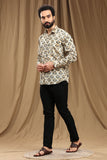 KALAMKARI BLOCK PRINT SHIRT REGULAR FIT