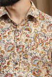 KALAMKARI BLOCK PRINT SHIRT REGULAR FIT