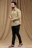 KALAMKARI BLOCK PRINT SHIRT REGULAR FIT