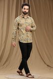 KALAMKARI BLOCK PRINT SHIRT REGULAR FIT