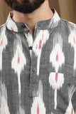 PREMIUM HANDLOOM IKAT COTTON SHORT KURTA