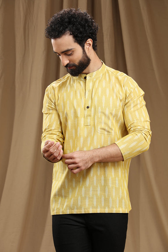 Discover the finest collection of men's cotton ikat short kurtas with Full sleeves, combining trendy designs and unmatched comfort. Explore a wide range of traditional and contemporary patterns that showcase the beauty of Indian craftsmanship. Elevate your style with these exquisite kurtas, perfect for any occasion. IKAT COTTON SHORT KURTA,kurtas for men,mens kurtas,men kurtas,men short kurtas,short kurtas for men,mens short kurtas,buy kurtas online,buy online kurtas,mens Full sleeves short kurtas,