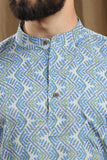 BLOCK PRINTED COTTON SHORT KURTA