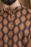 BLOCK PRINTED COTTON SHORT KURTA