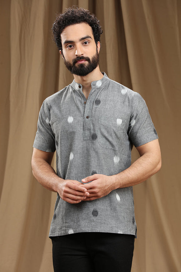 Discover the finest collection of men's cotton ikat short kurtas with half sleeves, combining trendy designs and unmatched comfort. Explore a wide range of traditional and contemporary patterns that showcase the beauty of Indian craftsmanship. Elevate your style with these exquisite kurtas, perfect for any occasion. IKAT COTTON SHORT KURTA,kurtas for men,mens kurtas,men kurtas,men short kurtas,short kurtas for men,mens short kurtas,buy kurtas online,buy online kurtas,mens half sleeves short kurtas,