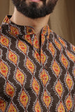 BLOCK PRINTED COTTON SHORT KURTA