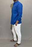 ROYAL BLUE COTTON SHORT KURTA