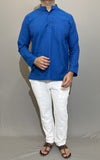 ROYAL BLUE COTTON SHORT KURTA