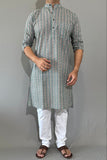 COTTON HANDBLOCK LONG KURTA