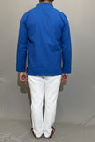 ROYAL BLUE COTTON SHORT KURTA