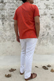 PEACH COTTON DOBBY SHORT KURTA