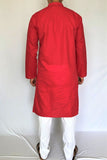 LINEN COTTON MAGENTA PLAIN LONG KURTA