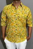 Hand Block Print Cotton Shirt with Full Sleeves - Traditional Artistry meets Contemporary Fashion