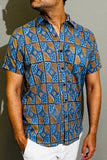 Hand Block Print Cotton Shirt with Half Sleeves - Traditional Artistry meets Contemporary Fashion