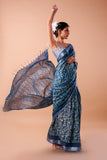 HAND BLOCK SAREE WITH RUNNING BLOUSE ( Image Blouse not included)