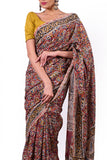 KALAMKARI CHANDERI SAREE WITH RUNNING BLOUSE ( Image Blouse not included)