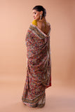 KALAMKARI CHANDERI SAREE WITH RUNNING BLOUSE ( Image Blouse not included)