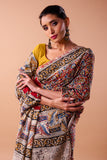 KALAMKARI CHANDERI SAREE WITH RUNNING BLOUSE ( Image Blouse not included)